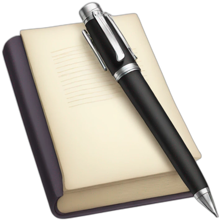 pen with an book emoji