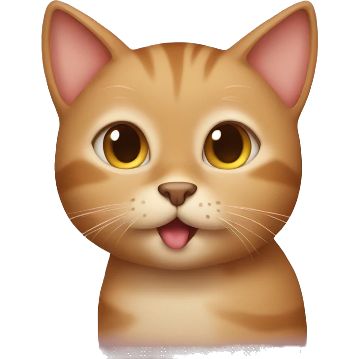 Light brown cat blowing kisses emoji