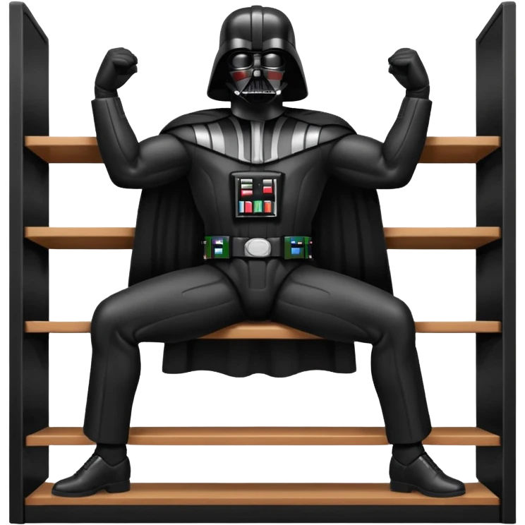 Darth Vader swinging legs on a shelf  emoji