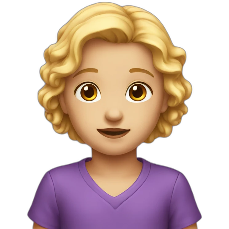 Enfant violet emoji
