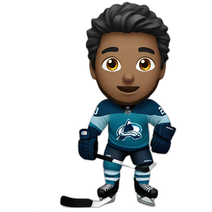 avalanche hockey player emoting emoji