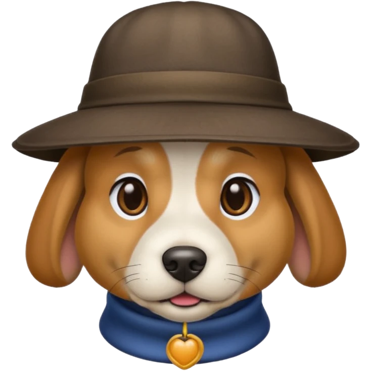 dog wearing hat emoji