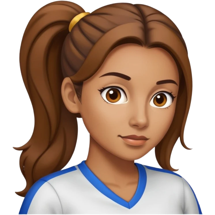 Latina Coach with brown ponytail emoji