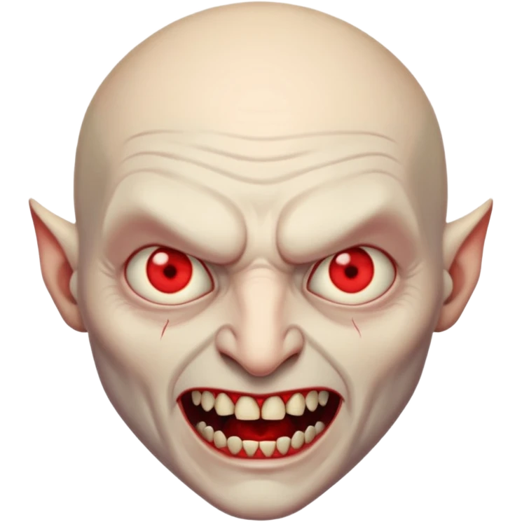 Bald old vampire emoji
