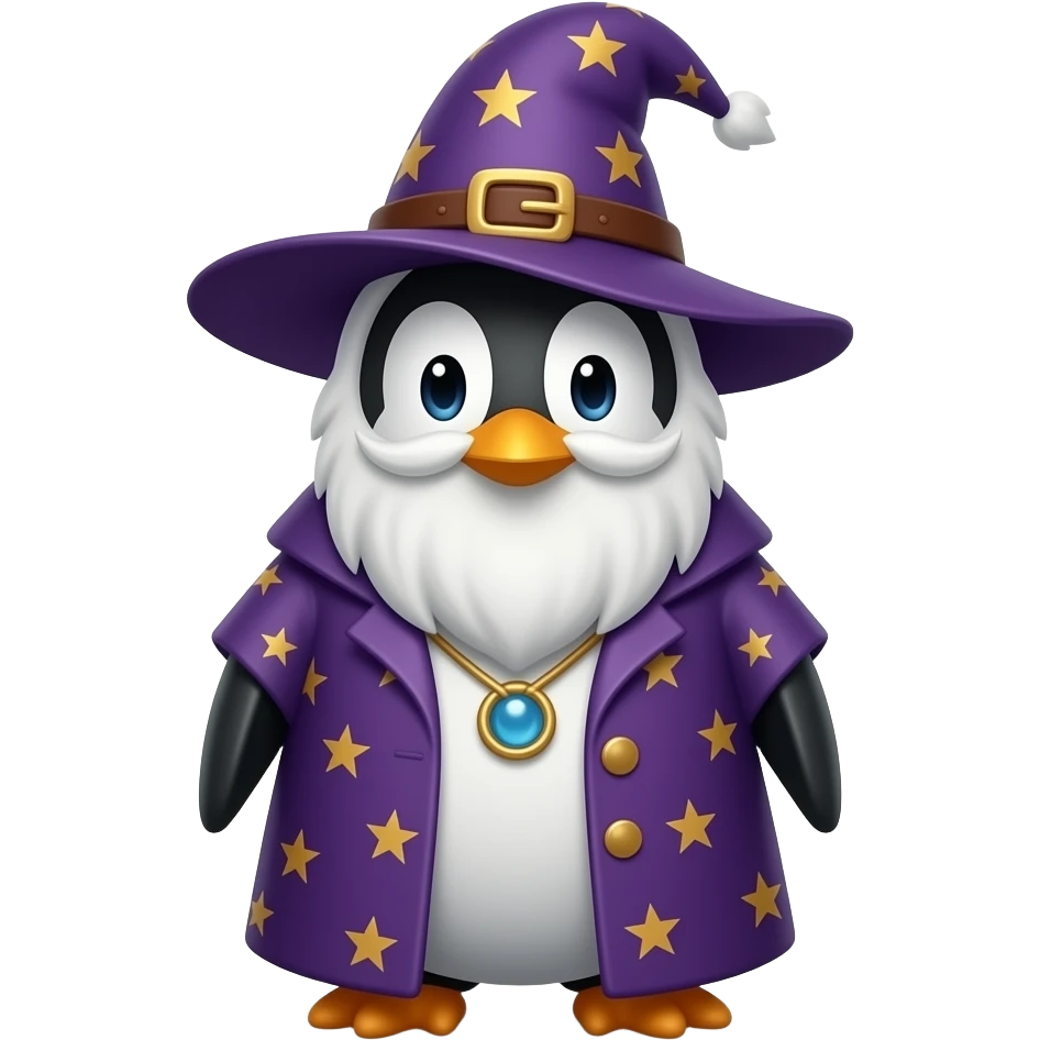 Penguin Wizard emoji