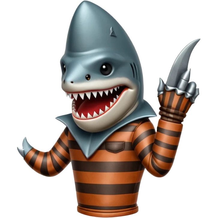 Freddy Krueger shark finger glove emoji