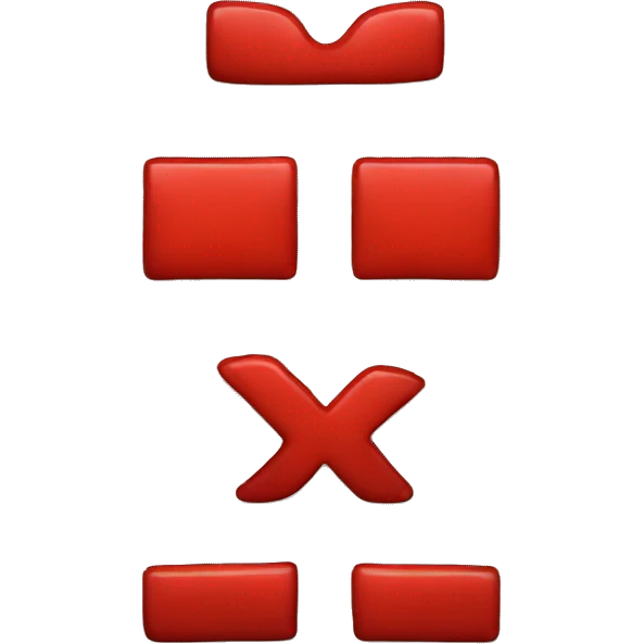 x red emoji