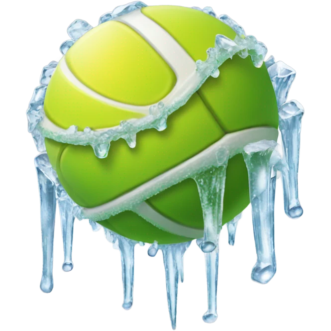 tennis ball with icicles emoji