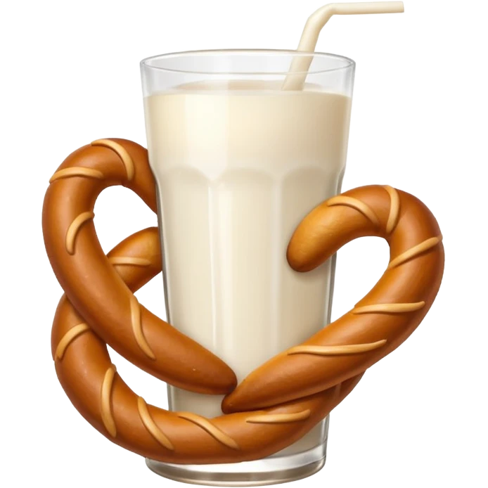 Pretzel and milk emoji