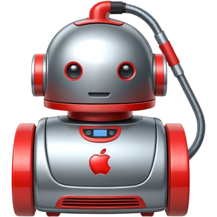 vacuum cleaner robot apple style emoji emoji