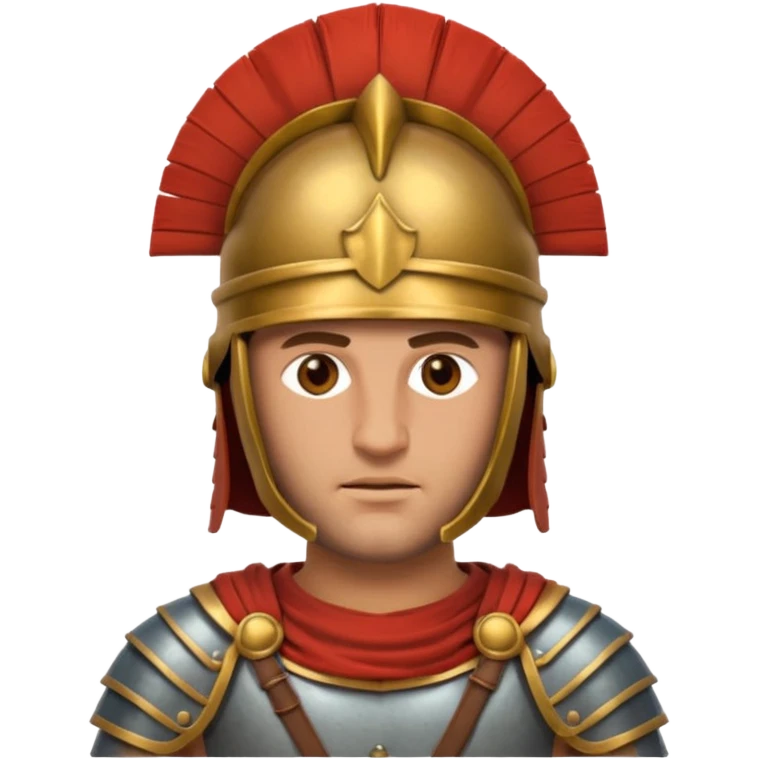  Emoji portrait of a Roman legionary. Helmet, armor, emoji