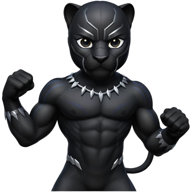 Una pantera rigiendo emoji