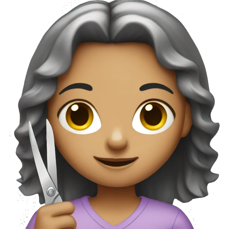 Girl with scissors  emoji