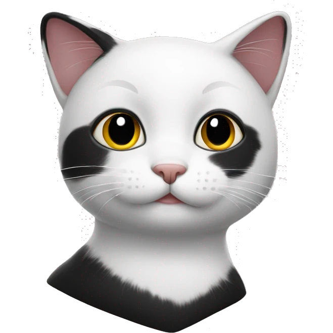 black and white cat emoji
