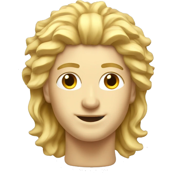 Apollo god of music and poetry and sun. Blonde hair emoji