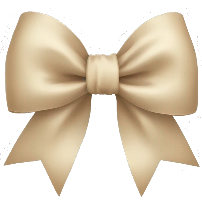 Beige bow emoji