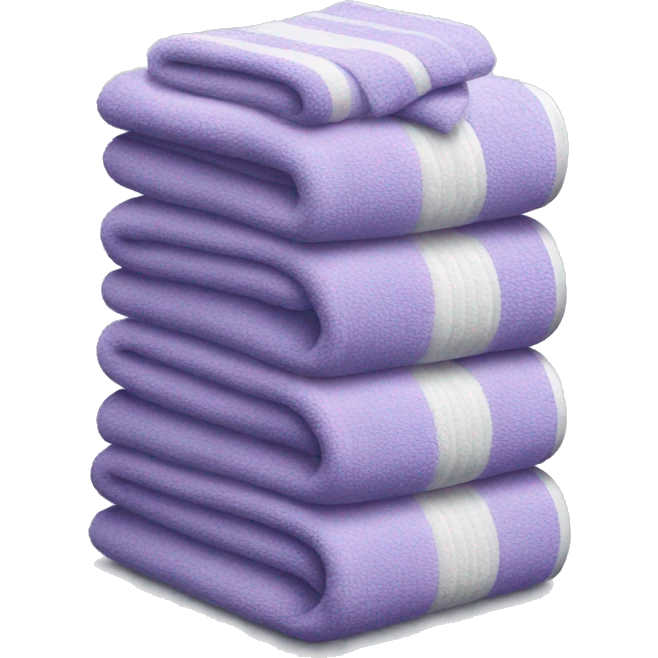 Lilac stacked towels emoji