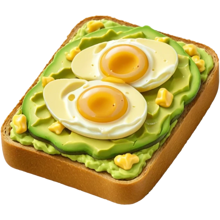 avocado toast with scrambled egg  emoji