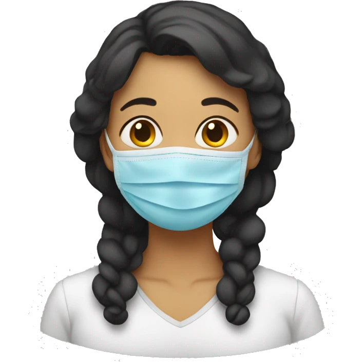 A sick mom have mask  emoji