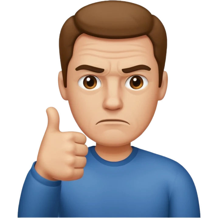 man giving a thumbs-down emoji