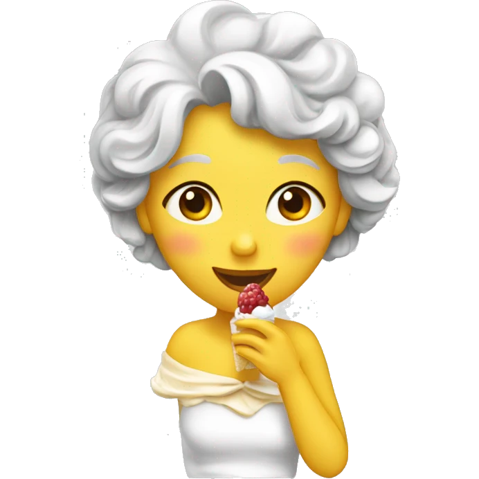 Dame qui mange une glace emoji