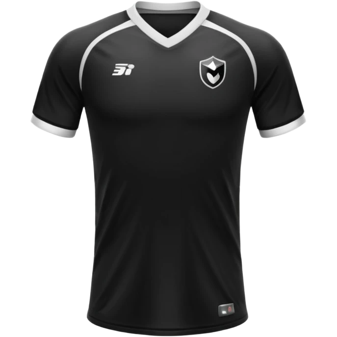 maillot football uni noir sans détails emoji