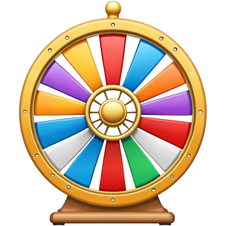 Colorful lucky wheels emoji