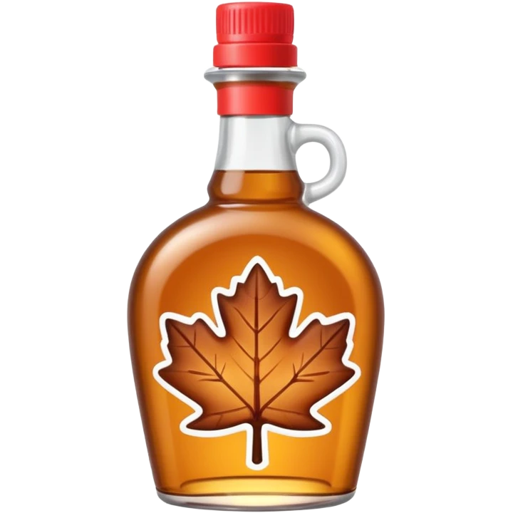 Cute plastic bottle of maple syrup without maple leaves emoji