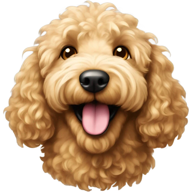 golden doodle smiling emoji