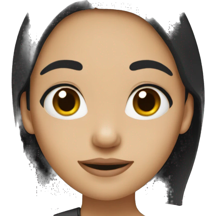 Girl with black hair emoji