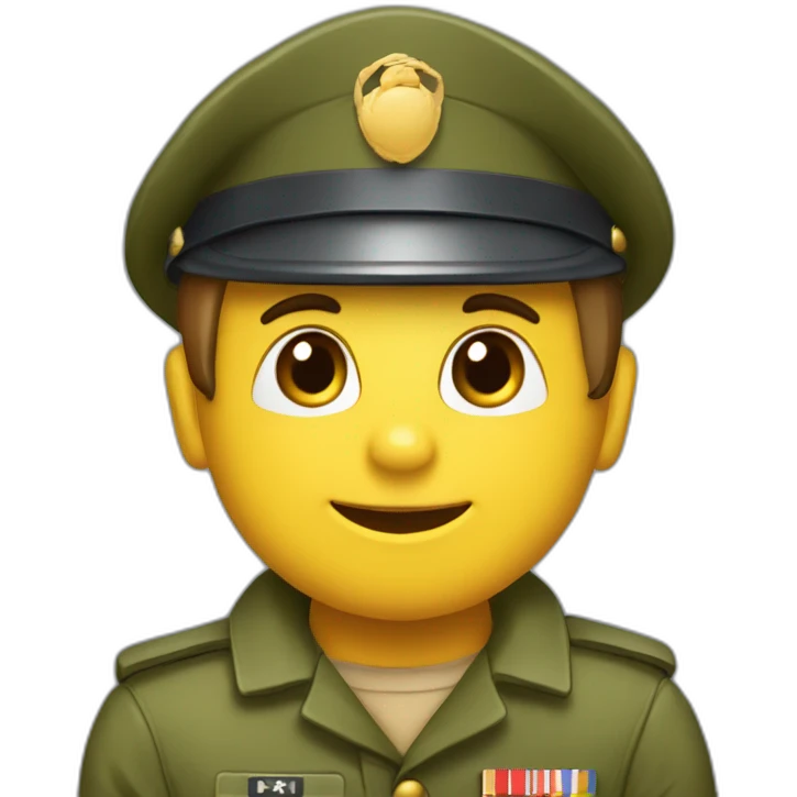 Militaire avec une loutre sur epaule emoji