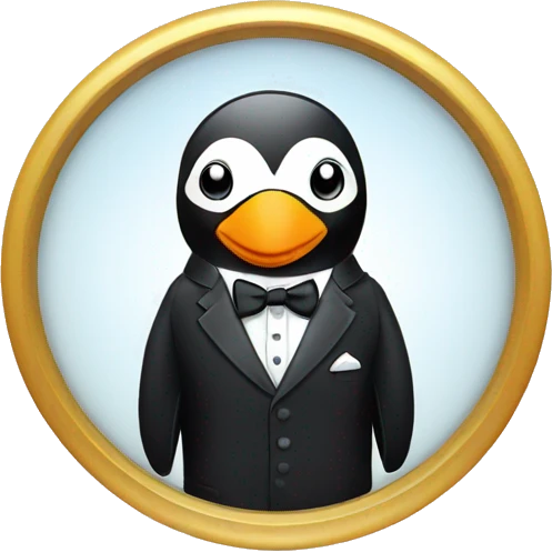 penguin in a tux emoji
