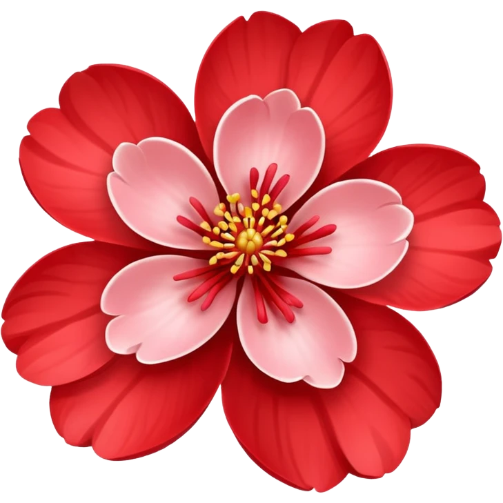red sakura flower emoji