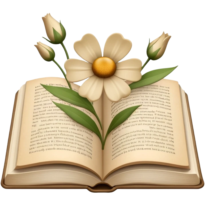 floral book beige emoji