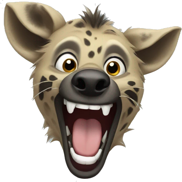 Laughing hyena emoji