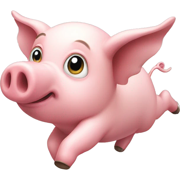 A flying pig emoji