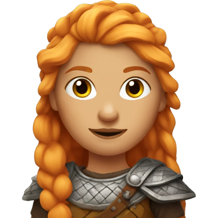 Orange haired Viking woman emoji