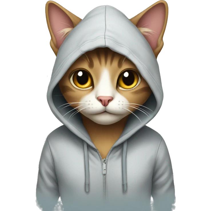 cat wearing a hoodie  emoji