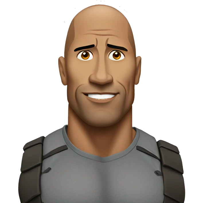 the rock johnson looking sus emoji