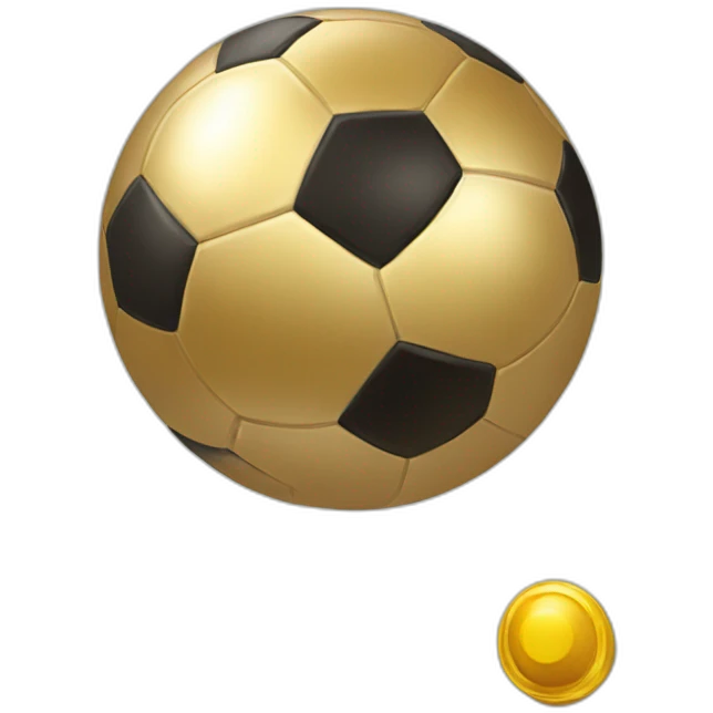 Ballon de foot en Or emoji
