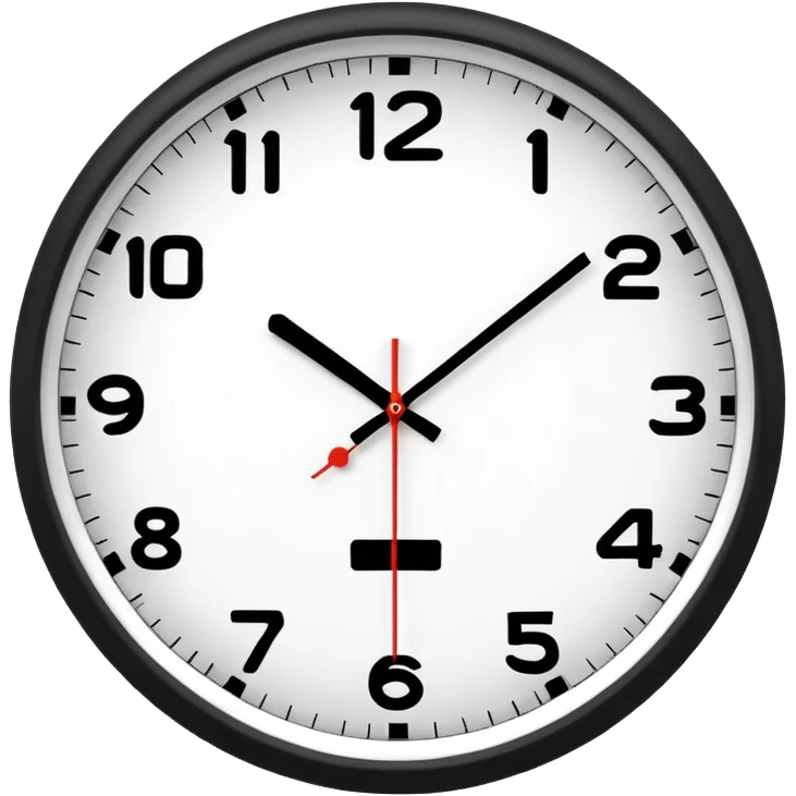 wall clock with numbers and hands emoji