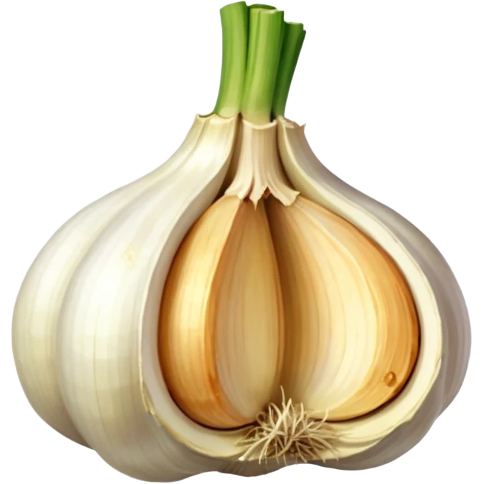 garlic with cut piece emoji