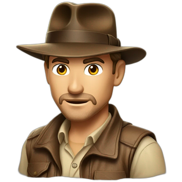 Indiana jones sorprendido emoji
