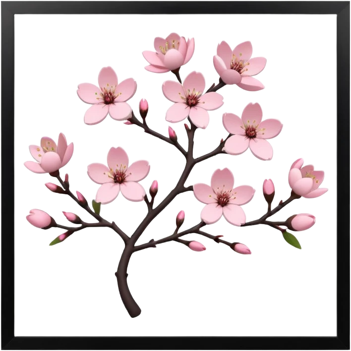 cute cherry blossom outline photo frame emoji