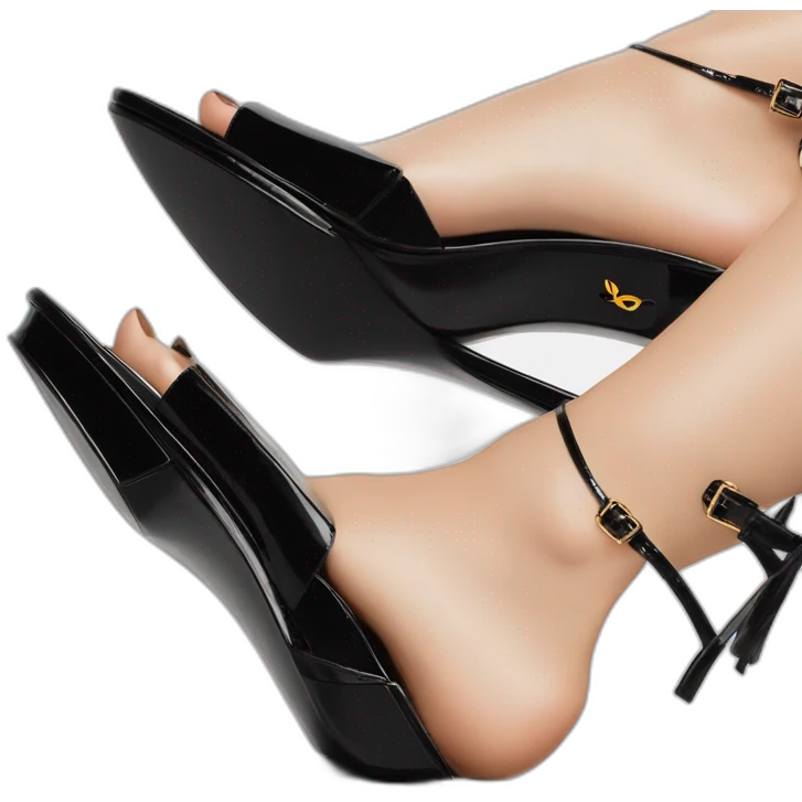 Ysl heel sandal TRIBUTE PLATFORM SANDAL black PATENT LEATHER emoji