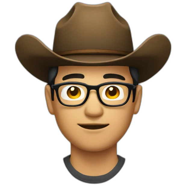 asian-man-wearing-glasses-big-cowboy-hat emoji