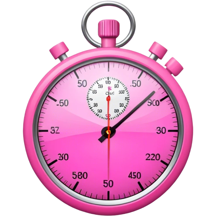Pink stopwatch emoji