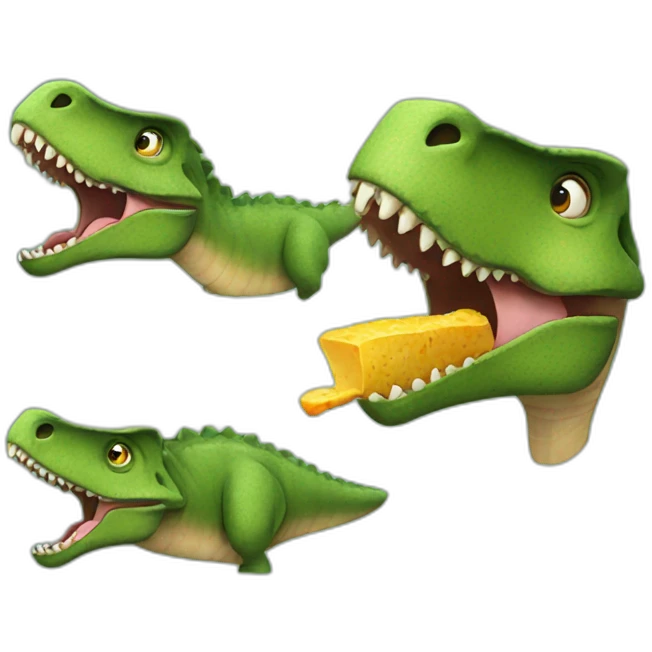 dinosaur eating emoji