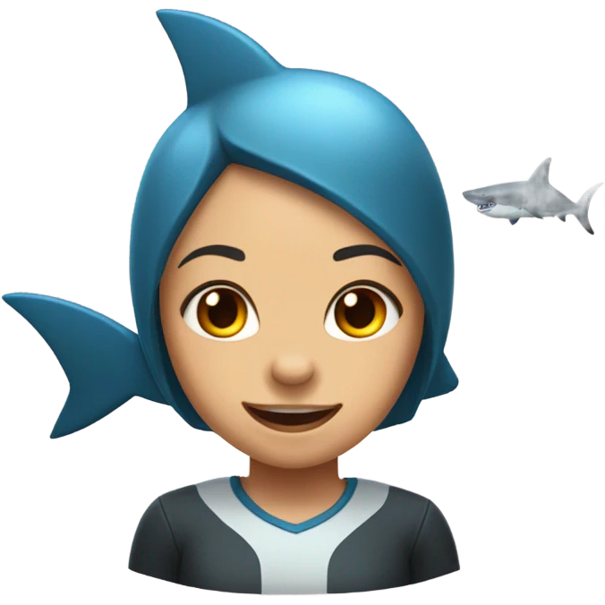 shark girl emoji