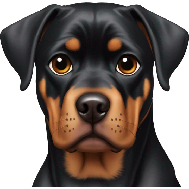 Doberman pug Rottweiler cropped ears pricked ears emoji